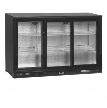 Tefcold DB 300S-3 Minibar s třemi prosklenými posuvnými dveřmi, barva černá 